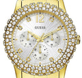  Shop Authentic Guess Dazzler Diamonds Silver Dial Gold Steel Strap Watch for Women - W0335L2 - Luxxuri