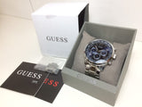  Shop Authentic Guess Horizon Chronograph Quartz Blue Dial Silver Steel Strap Watch for Men - W0379G3 - Luxxuri