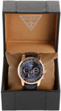  Shop Authentic Guess Horizon Chronograph Blue Dial Blue Leather Strap Watch For Men - W0380G5 - Luxxuri