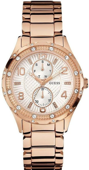  Shop Authentic Guess Siren Diamonds White Dial Rose Gold Steel Strap Watch for Women - W0442L3 - Luxxuri
