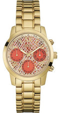  Shop Authentic Guess Mini Sunrise Quartz Analog Orange Dial Gold Steel Strap Watch For Women - W0448L7 - Luxxuri