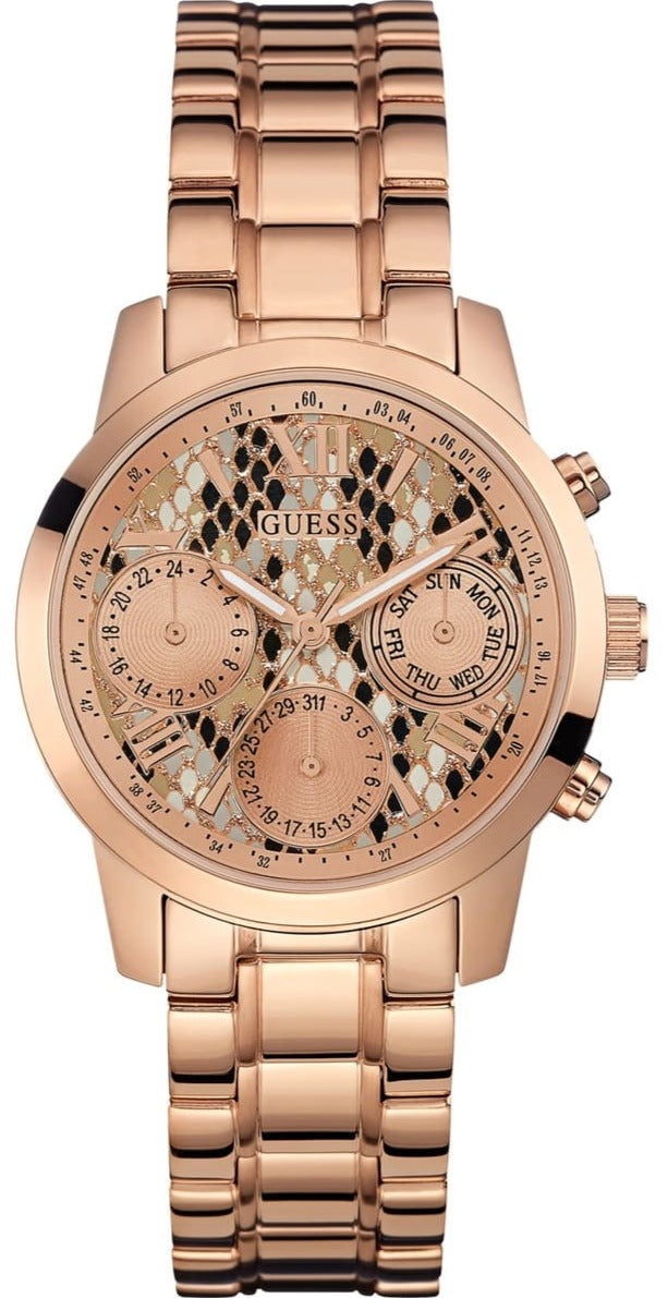  Shop Authentic Guess Mini Sunrise Quartz Rose Gold Dial Rose Gold Steel Strap Watch For Women - W0448L9 - Luxxuri