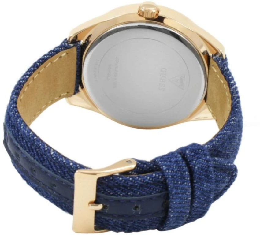  Shop Authentic Guess Little Flirt Quartz Blue Dial Blue Leather Strap Watch For Women - W0456L6 - Luxxuri
