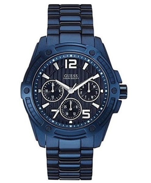  Shop Authentic Guess Flagship Chronograph Blue Dial Blue Steel Strap Watch for Men - W0601G2 - Luxxuri