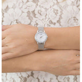  Shop Authentic Guess Chelsea Mother of Pearl White Dial Silver Mesh Strap Watch For Women - W0647L1 - Luxxuri