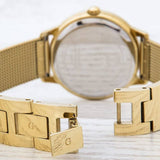  Shop Authentic Guess Chelsea Crystals Mother of Pearl White Dial Gold Mesh Bracelet Watch For Women - W0647L7 - Luxxuri