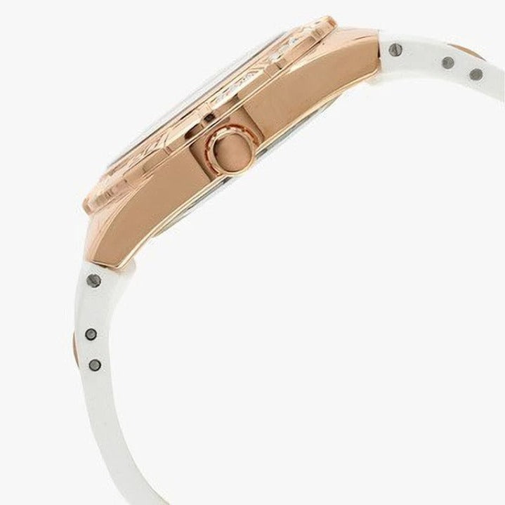  Shop Authentic Guess Luna Diamonds White Dial White Rubber Strap Watch for Women - W0653L4 - Luxxuri