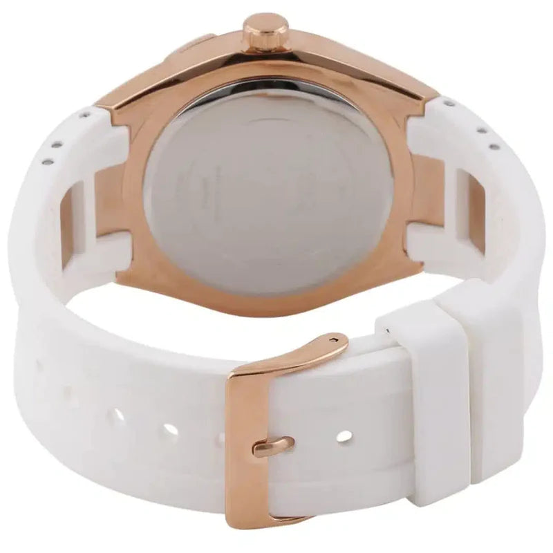  Shop Authentic Guess Luna Diamonds White Dial White Rubber Strap Watch for Women - W0653L4 - Luxxuri