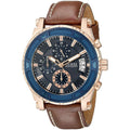  Shop Authentic Guess Pinnacle Chronograph Quartz Blue Dial Brown Leather Strap Watch For Women - W0673G3 - Luxxuri