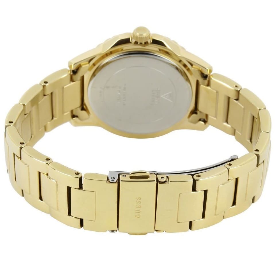  Shop Authentic Guess Sassy Analog Quartz Gold Dial Gold Steel Strap Watch For Women - W0705L2 - Luxxuri