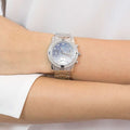  Shop Authentic Guess Confetti Diamonds Blue Dial Silver Steel Strap Watch for Women - W0774L6 - Luxxuri