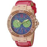  Shop Authentic Guess Limelight Quartz Multicolor Dial Red Leather Strap Watch For Women - W0775L4 - Luxxuri