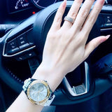  Shop Authentic Guess Limelight Quartz Silver Dial White Leather Strap Watch For Women - W0775l8 - Luxxuri