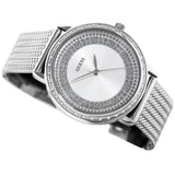  Shop Authentic Guess Quartz Silver Dial Willow Stainless Steel Mesh Bracelet Watch For Women - W0836L2 - Luxxuri