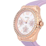  Shop Authentic Guess Starlight Diamonds White Dial Purple Rubber Strap Watch for Women - W0846L6 - Luxxuri