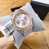  Shop Authentic Guess Starlight Diamonds White Dial Purple Rubber Strap Watch for Women - W0846L6 - Luxxuri