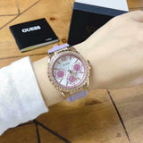  Shop Authentic Guess Starlight Diamonds White Dial Purple Rubber Strap Watch for Women - W0846L6 - Luxxuri