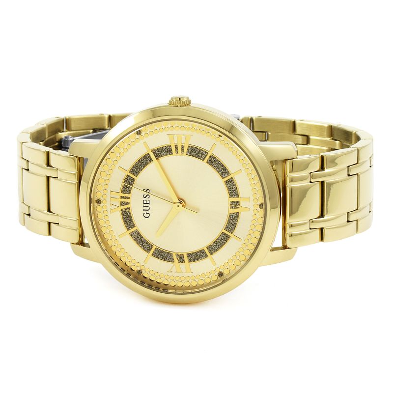  Shop Authentic Guess Montauk Gold Dial Gold Steel Strap Watch for Women - W0933L2 - Luxxuri
