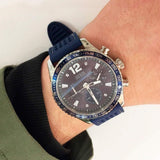  Shop Authentic Guess Fleet Chronograph Black Dial Blue Rubber Strap Watch for Men - W0971G2 - Luxxuri