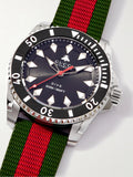  Shop Authentic Gucci Dive Automatic Black Dial Two Tone Rubber Strap Watch for Men - YA136349 - Luxxuri