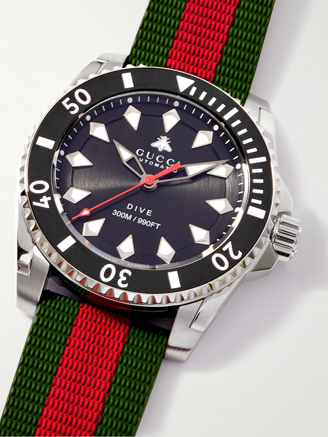  Shop Authentic Gucci Dive Automatic Black Dial Two Tone Rubber Strap Watch for Men - YA136349 - Luxxuri