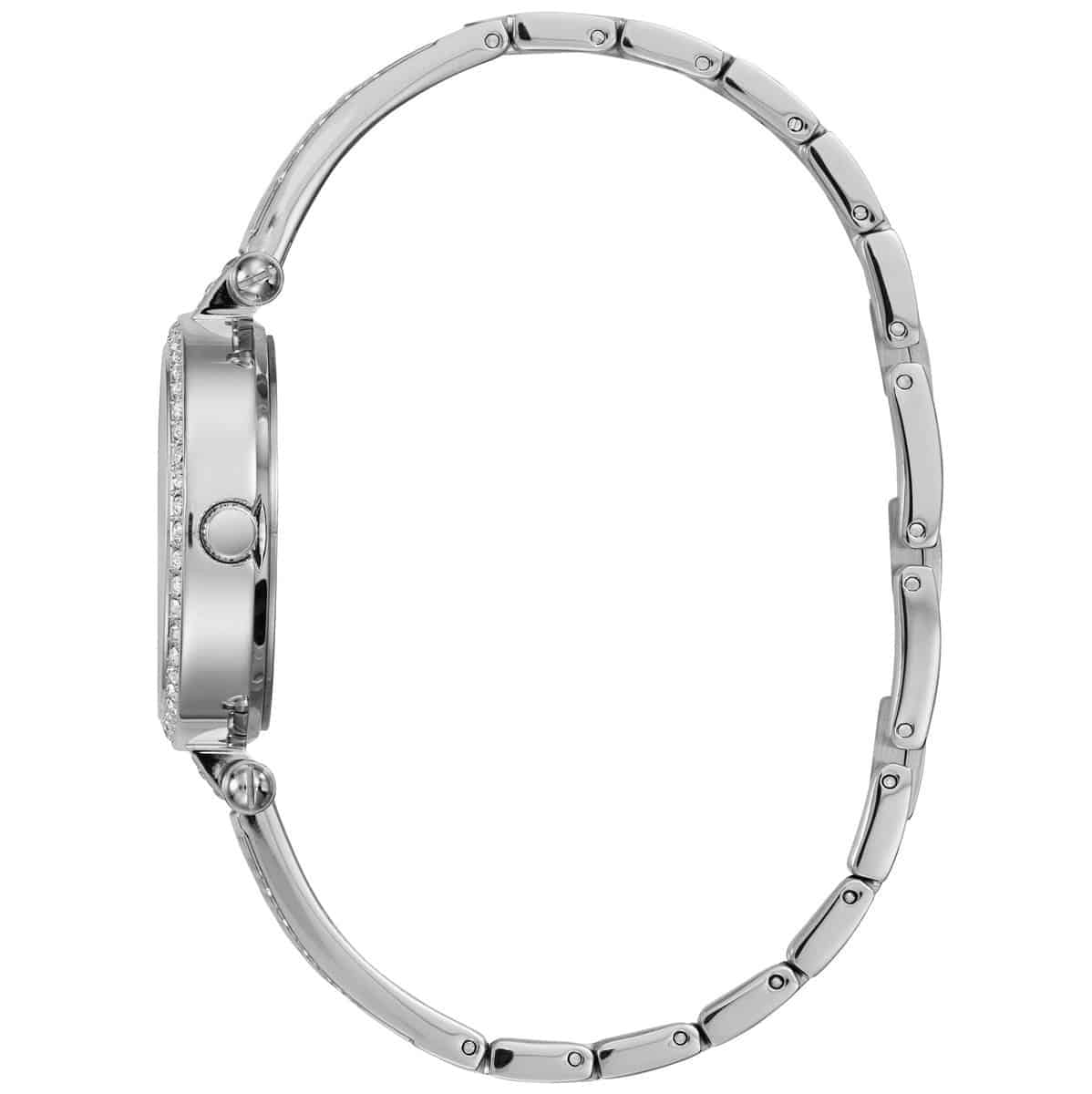  Shop Authentic Guess Muse Quartz White Dial Silver Steel Strap Watch For Women - W1008l1 - Luxxuri