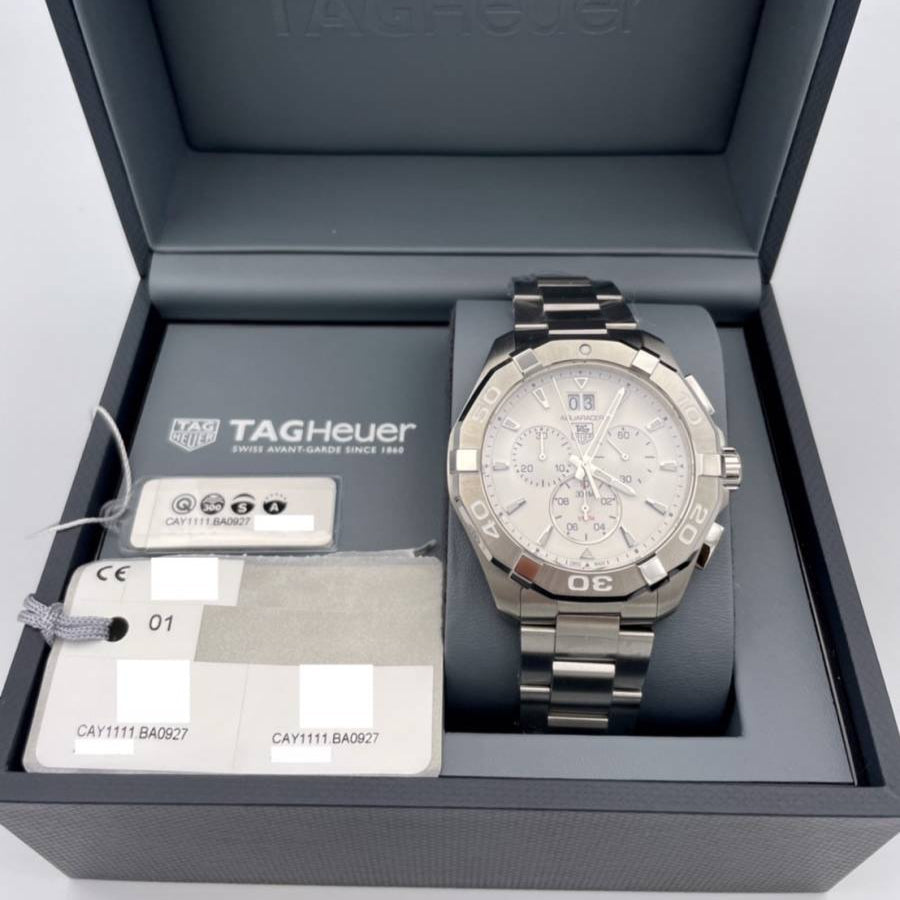  Shop Authentic Tag Heuer Aquaracer White Dial Silver Steel Strap Watch for Men - CAY1111.BA0927 - Luxxuri