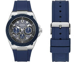  Shop Authentic Guess Legacy Grey Dial Blue Silicone Strap Watch For Men - W1049G1 - Luxxuri