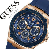  Shop Authentic Guess Legacy Chronograph Blue Dial Blue Rubber Strap Watch For Men - W1049G9 - Luxxuri