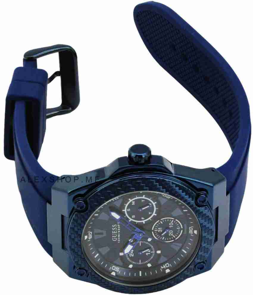  Shop Authentic Guess Legacy Blue Dial Blue Rubber Strap Watch for Men - W1049G7 - Luxxuri