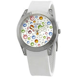  Shop Authentic Guess Wanderlust Crystals Silver Dial White Rubber Strap Watch for Women - W1059L1 - Luxxuri