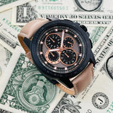  Shop Authentic Michael Kors Ryker Chronograph Black Dial Beige Leather Strap Watch For Men - MK8520 - Luxxuri