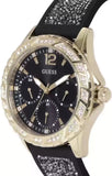  Shop Authentic Guess Swirl Quartz Black Dial Black Silicone Strap Watch for Women - W1096L3 - Luxxuri