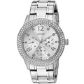 Shop Authentic Guess Bedazzle Diamonds Silver Dial Silver Steel Strap Watch For Women - W1097L1 - Luxxuri