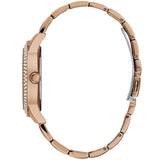  Shop Authentic Guess Bedazzle Diamonds Silver Dial Rose Gold Steel Strap Watch For Women - W1097L3 - Luxxuri