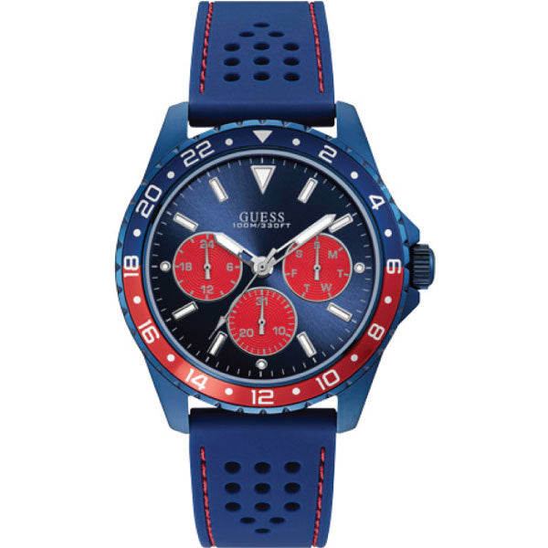  Shop Authentic Guess Odyssey Analog Blue Dial Blue Rubber Strap Watch For Men - W1108G1 - Luxxuri