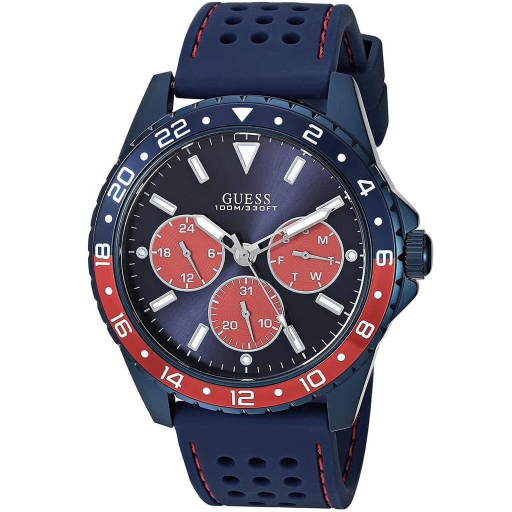  Shop Authentic Guess Odyssey Analog Blue Dial Blue Rubber Strap Watch For Men - W1108G1 - Luxxuri