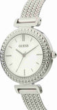  Shop Authentic Guess Quartz Silver Dial Silver Mesh Bracelet Watch For Women - W1152L1 - Luxxuri