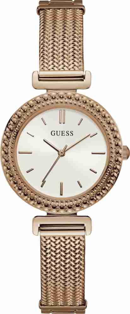  Shop Authentic Guess Monroe Silver Dial Rose Gold Steel Strap Watch For Women - W1152L3 - Luxxuri