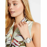  Shop Authentic Guess Frontier Diamonds Silver Dial White Rubber Strap Watch For Women - W1160L4 - Luxxuri