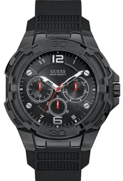  Shop Authentic Guess Genesis Quartz Black Dial Black Silicone Strap Watch For Men - W1254G2 - Luxxuri