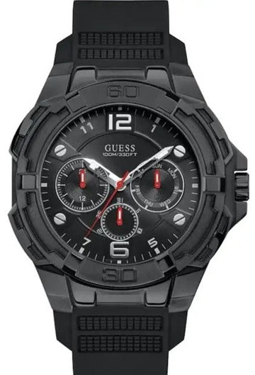  Shop Authentic Guess Genesis Quartz Black Dial Black Silicone Strap Watch For Men - W1254G2 - Luxxuri