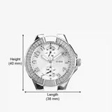  Shop Authentic Guess Mini Prism Diamonds Silver Dial Silver Steel Strap Watch for Women - W12638L1 - Luxxuri
