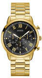  Shop Authentic Guess Hendrix Multifunction Black Dial Gold Steel Strap Watch for Men - W1309G2 - Luxxuri