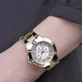  Shop Authentic Guess Vista Diamonds Gold Dial Gold Steel Strap Watch for Women - W13573L1 - Luxxuri