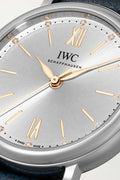  Shop Authentic IWC Portofino Automatic Silver Dial Blue Leather Strap Watch for Women - IW357411 - Luxxuri