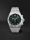  Shop Authentic Breitling Chronomat B01 42mm Green Dial Silver Steel Strap Watch for Men - AB01343A1L1A1 - Luxxuri