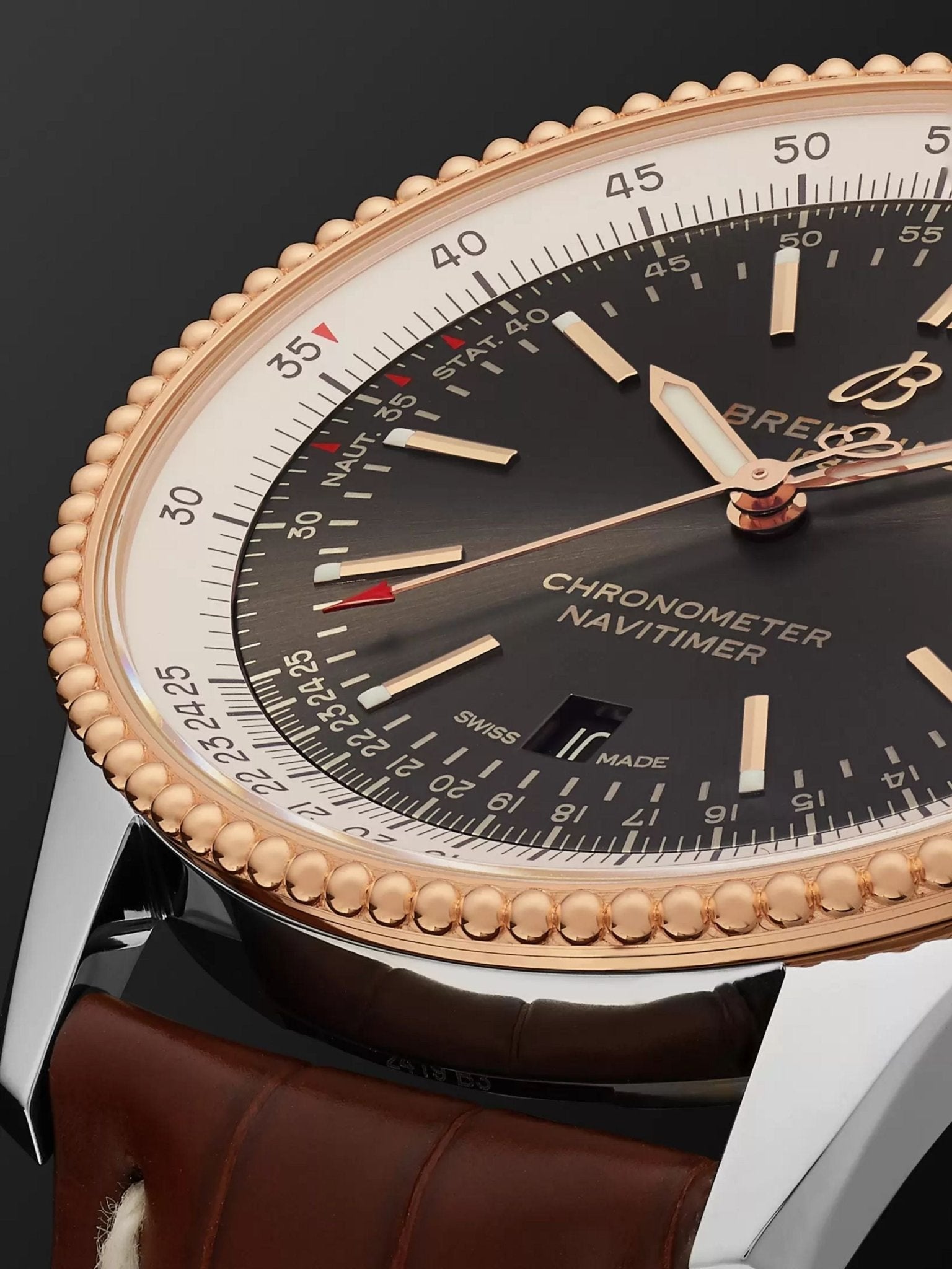  Shop Authentic Breitling Navitimer 1 Automatic 41mm Brown Dial Brown Leather Strap Mens Watch - U17326211M1P2 - Luxxuri