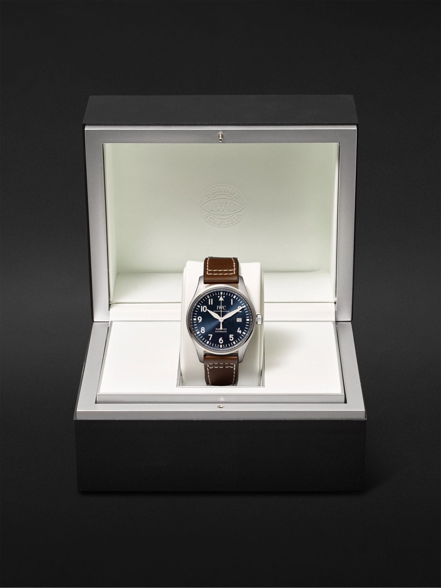  Shop Authentic IWC Pilot's Mark XVIII Le Petit Prince Blue Dial Brown Leather Strap Watch for Men - IW327004 - Luxxuri