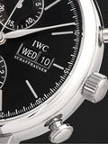  Shop Authentic IWC Portofino Chronograph Black Dial Black Leather Strap Watch for Men - IW391008 - Luxxuri
